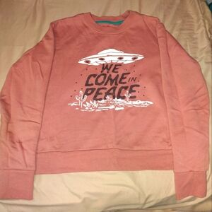 We come in peace drop shoulder sweatshirt
